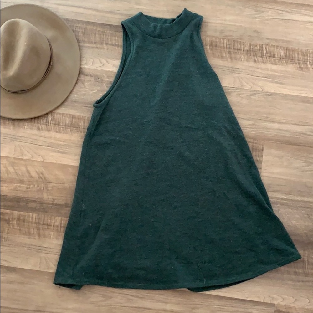 Forest Green Turtle Neck Mini Dress